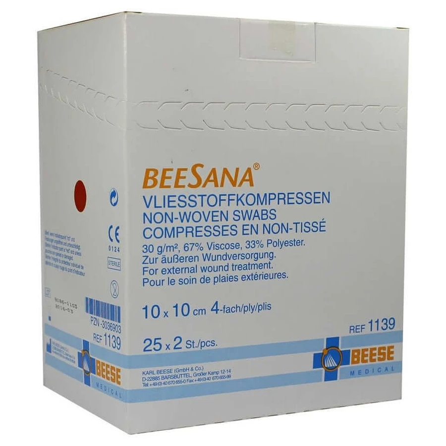 Comprese nețesute sterile 10x10 cm 4-fold 30 25X2 buc.