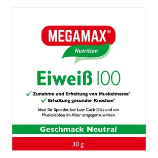 MEGAMAX single portions of protein 100 NEUTRAL 30 g