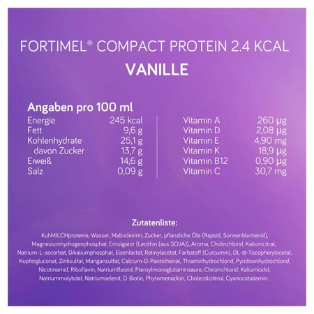 Fortimel Compact Protein 2.4 Kcal Vanilla 4X125 ml