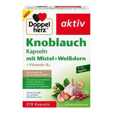 Doppelherz Knobl.kap.m.mistel+weißdorn+vitamin B1 270 St