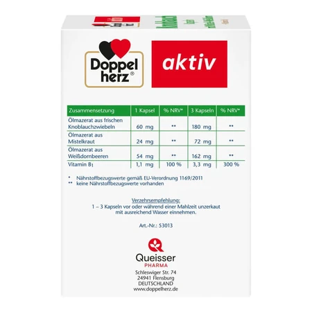 Doppelherz Knobl.kap.m.mistel+weißdorn+vitamin B1 270 St