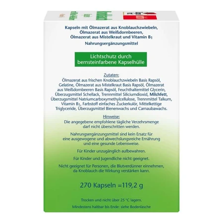 Doppelherz Knobl.kap.m.mistel+weißdorn+vitamin B1 270 St