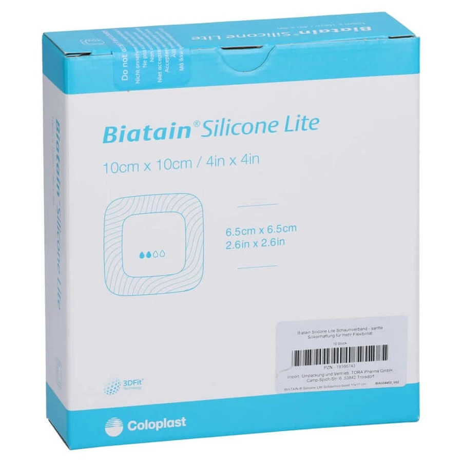 Medicazione in schiuma Biatain Silicone Lite 10x1 10 pz.