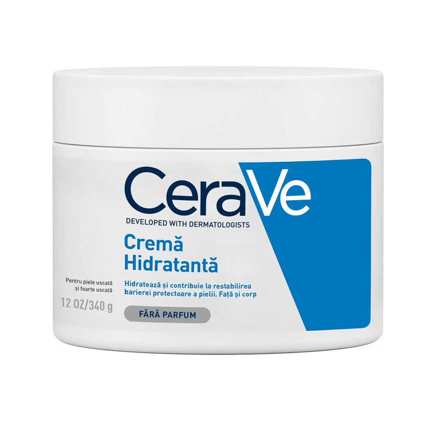 Crème hydratante pour le visage et le corps pour les peaux sèches et très sèches, 340 g, CeraVe Évaluations