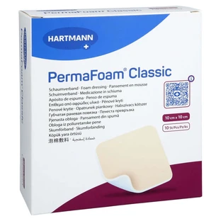 Medicazione in schiuma Permafoam Classic 10x10 Cm 10 pz.