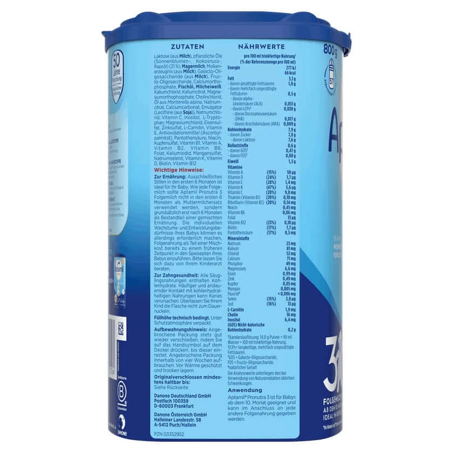 Aptamil Pronutra 3, Folgemilch ab dem 10. Monat 800 g