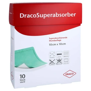 Dracosuperabsorber 10x10 cm medicazione per ferite 10 pz.