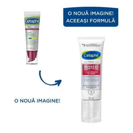 Cetaphil PRO Redness Control Moisturising Night Cream, 50 ml, Galderma