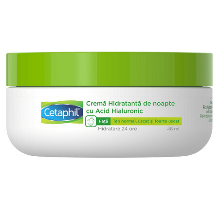 Cetaphil Hyaluronsäure Nachtfeuchtigkeitscreme, 48 ml, Galderma