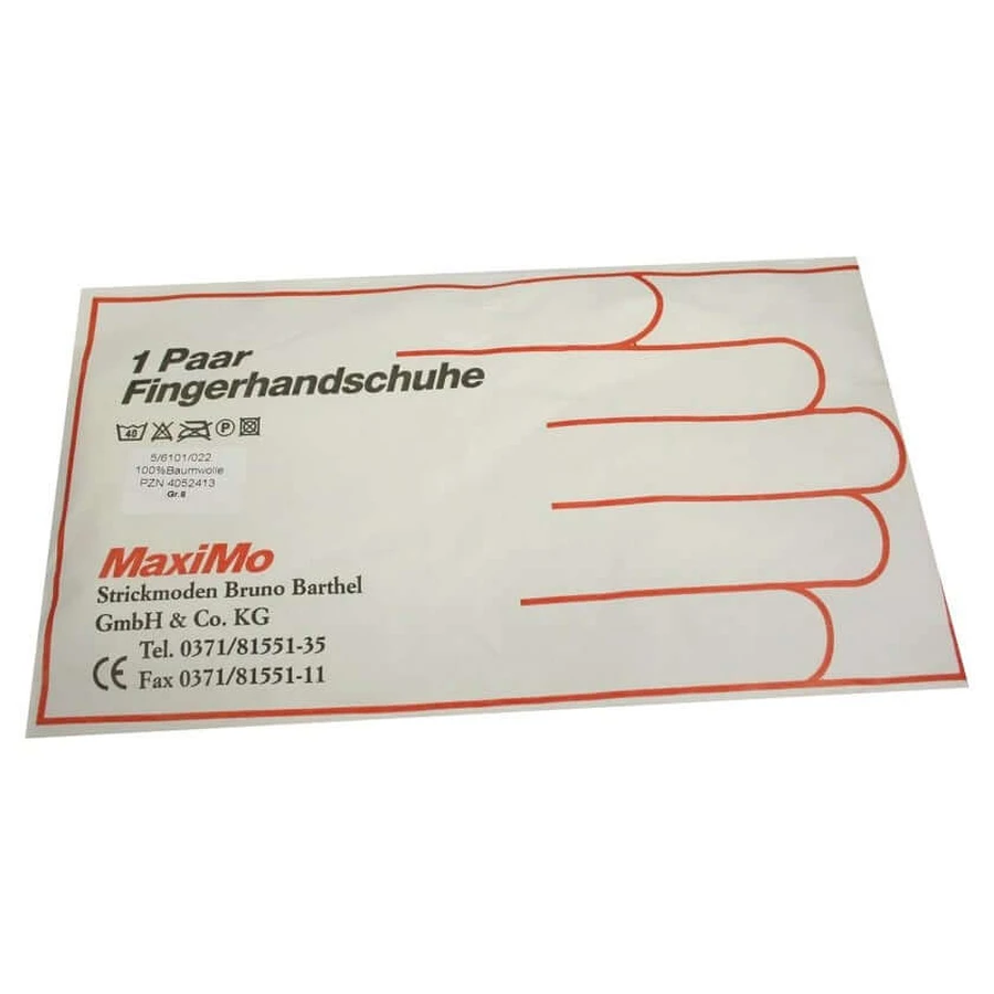 Gants tricotés en coton taille 8 fin 2 pcs