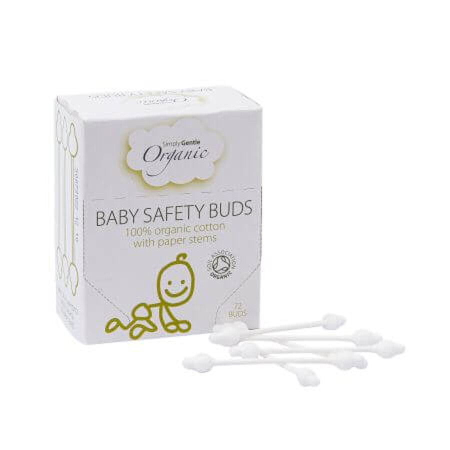 Gouttes d'oreille pour bébé Simply Gentle Organic avec bouchon, 72 pièces, Macdonald & Taylor