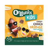 Organic whole oat cubes with cocoa and orange, +3 years, 4 bags x 23 g, Organix