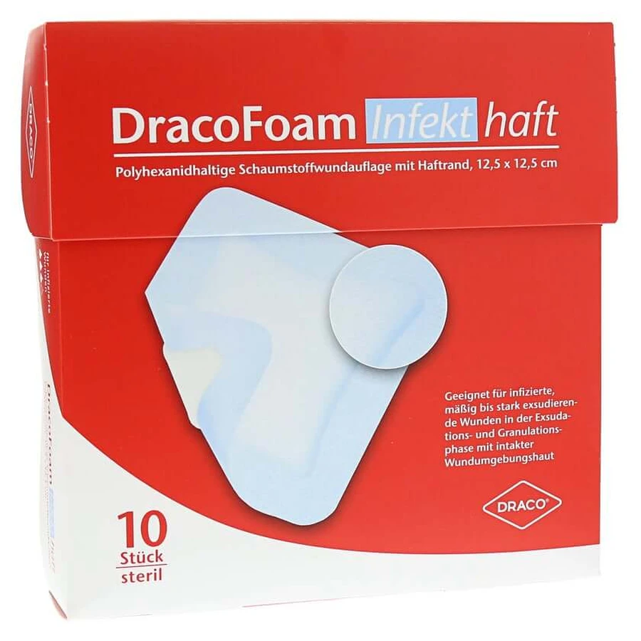 Dracofoam Infect Adhesive Foam Opatrunek na ranę 1 10 szt.: ceny i cechy