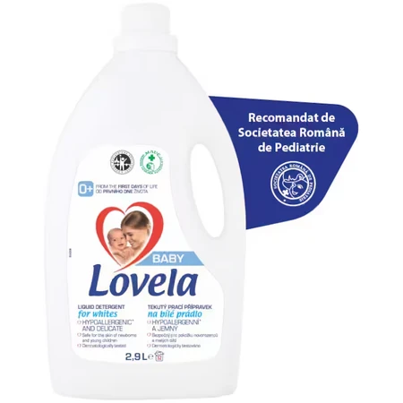 Weißes Flüssigwaschmittel, 2,9 Liter, Lovela Baby