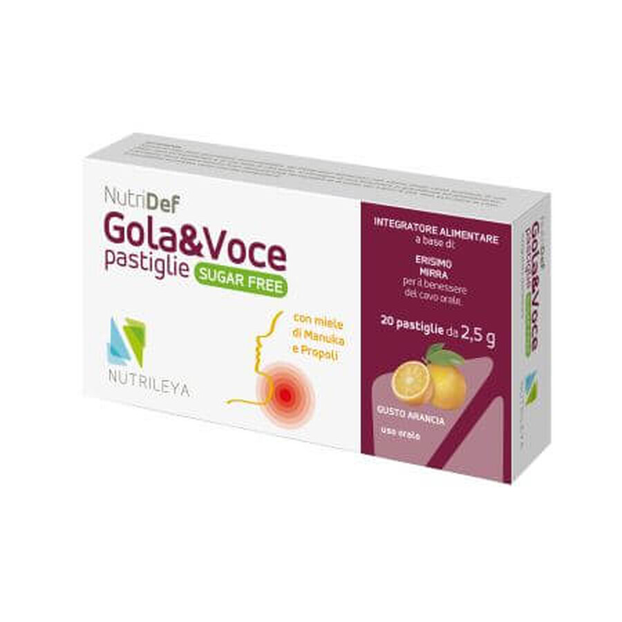 Nutridef gouttes à mâcher au miel de manuka et à l'orange sans sucre Gola & Voce, Nutrileya