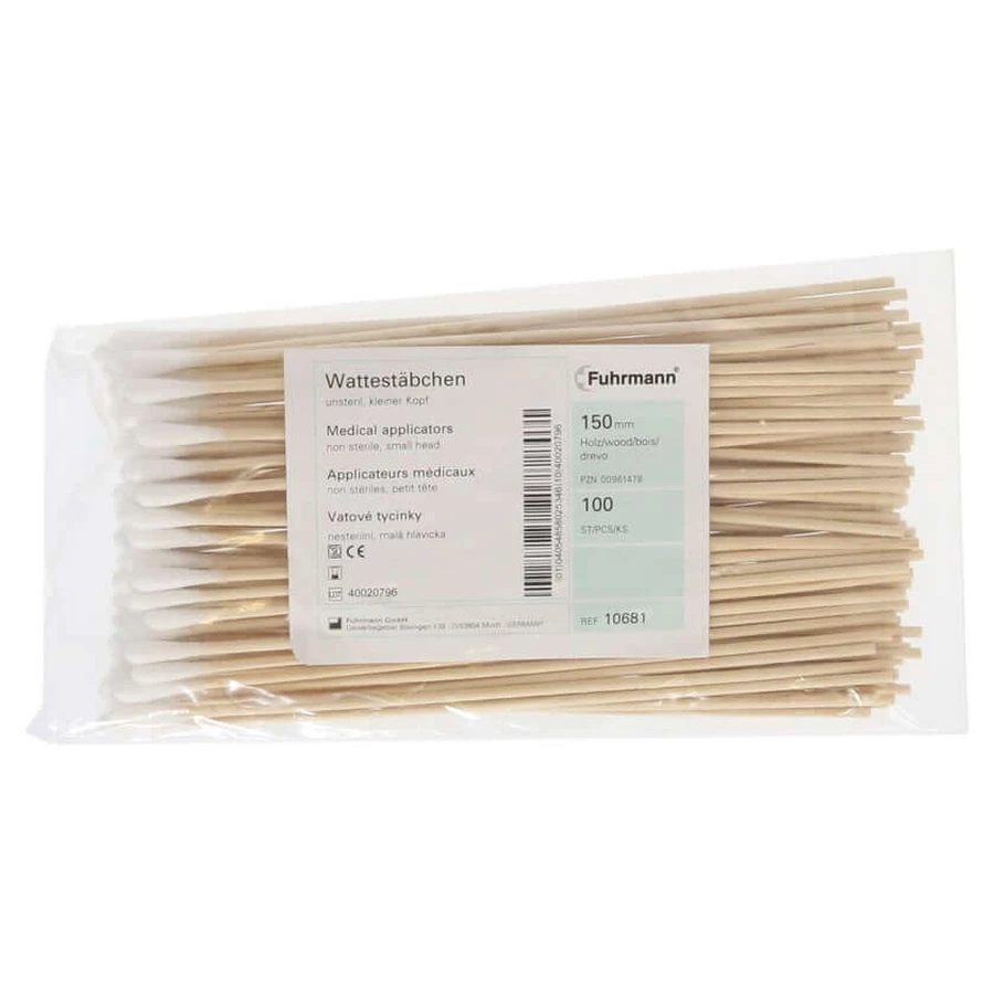 Wattestäbchen Holz Kleiner Kopf 15 cm 100 St