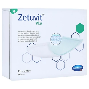Zetuvit Plus extra sterk absorberend kompres steriel 10 st.