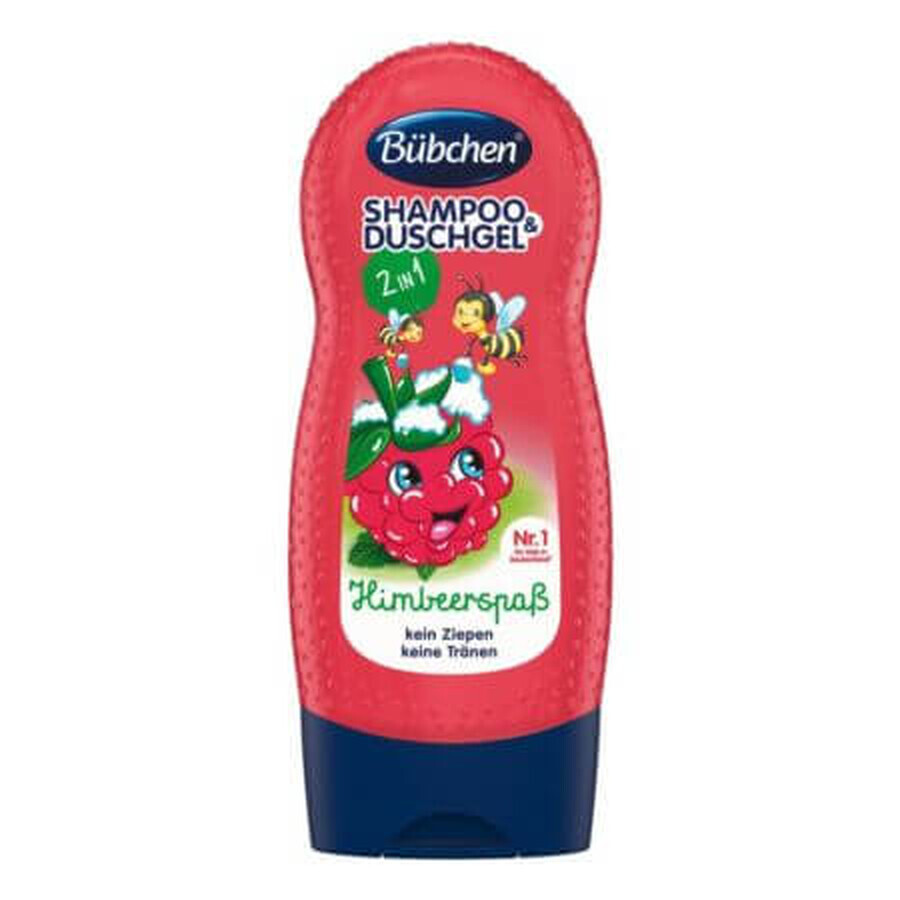 Gel douche & shampooing Framboise, + 3 ans, 230 ml, Bubchen