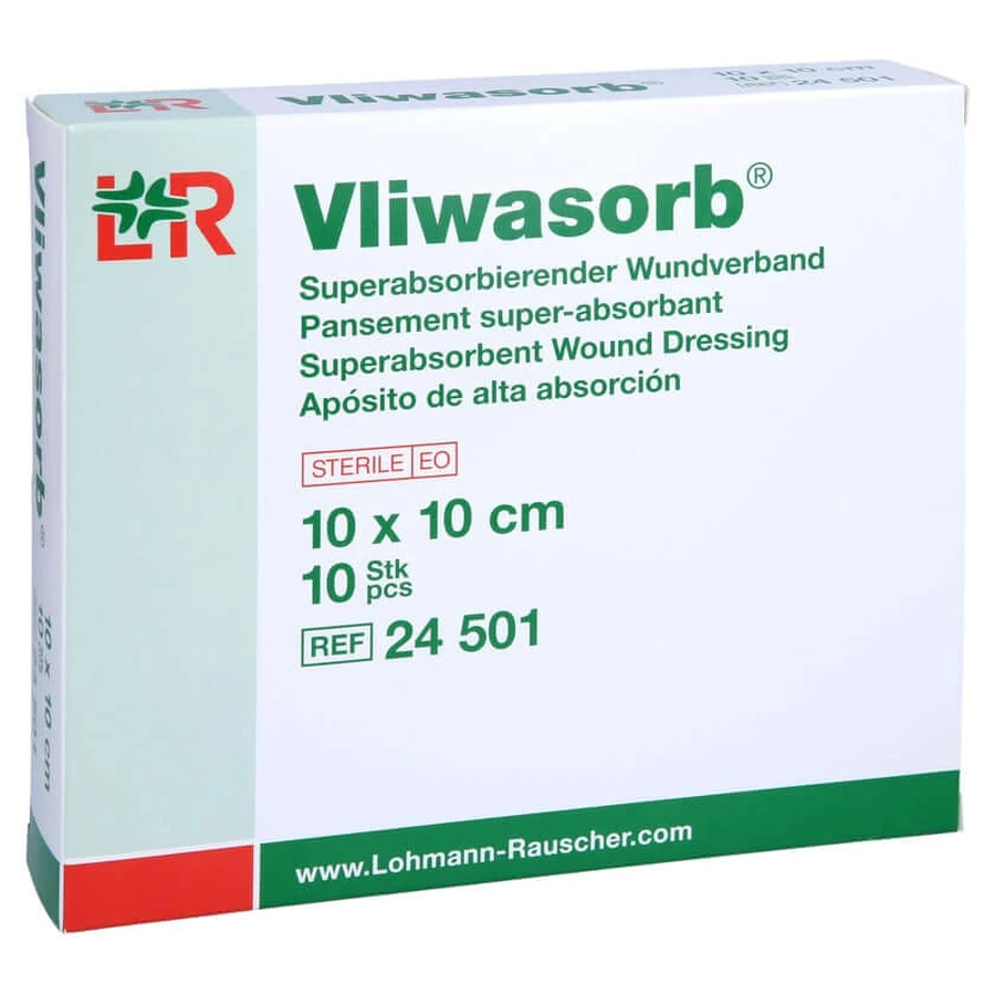 Vliwasorb absorbente superabsorbente estéril 10 uds.