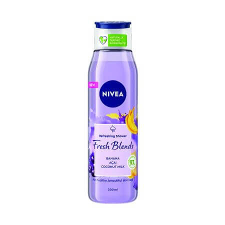 Gel douche Fresh Blends à la banane, à l'açaï et au lait de coco, 300 ml, Nivea