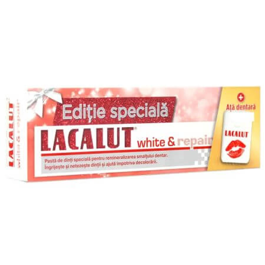 Set Lacalut White & Repair+ Tandpasta, 75 ml, Naturwaren