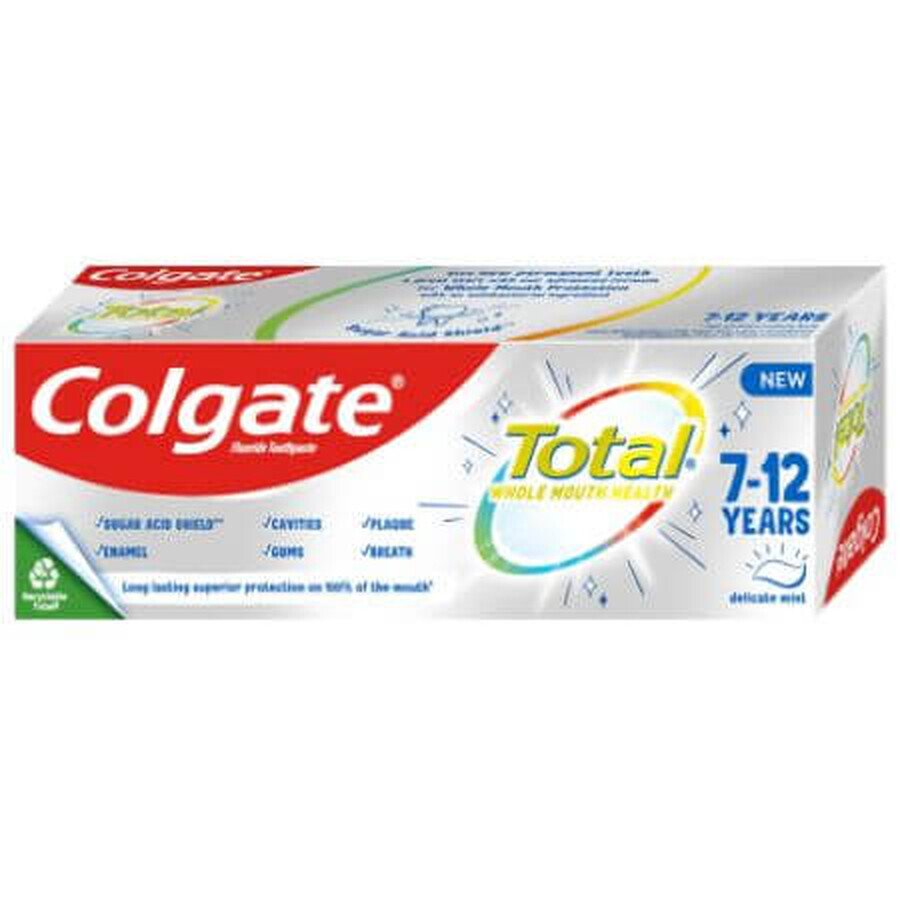 Total Junior Kindertandpasta, 7-12 jaar, 50 ml, Colgate