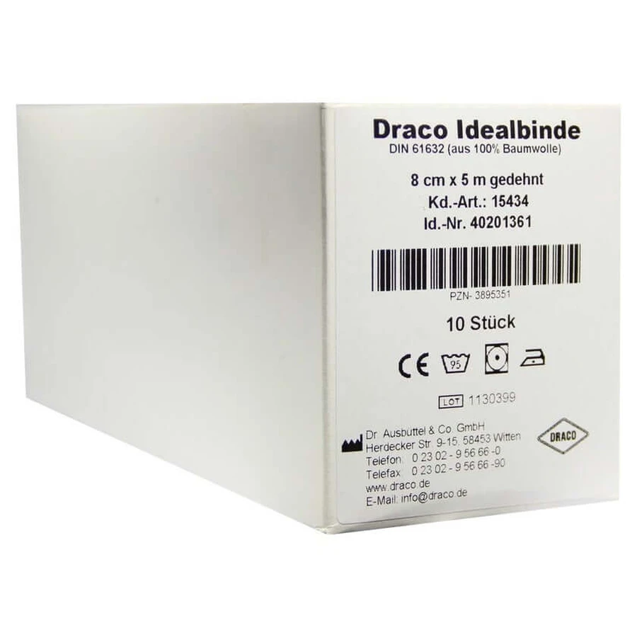 Ideal Bandage, 8 cm x 5 m, DIN-compliant, loop-free, 10 pieces