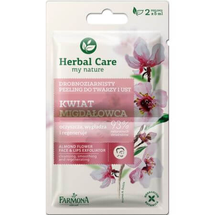 Peeling pentru fata si buze Herbal Care, 2x5ml, Farmona