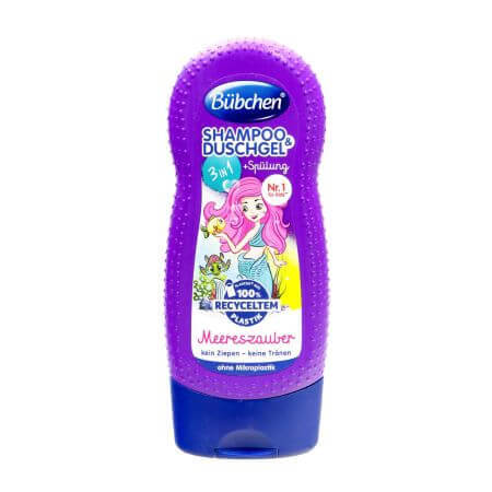 Shampoo &amp; Douchegel &amp; Conditioner Sirena, 230 ml, + 3 jaar, Bubchen