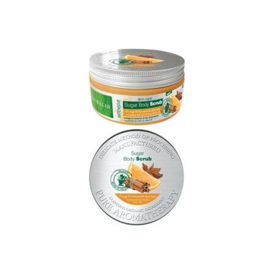 Lichaamsscrub met sinaasappelextract, kaneel en steranijs, 300 g, Naturalis