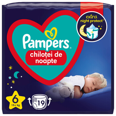 Stop&amp;Protect nachtluiers, nr.6, 15+ kg, 19 stuks, Pampers