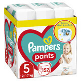 Scutece Pants Stop&Protect XXL Box, Nr.5, 12-17 kg, 152 buc, Pampers