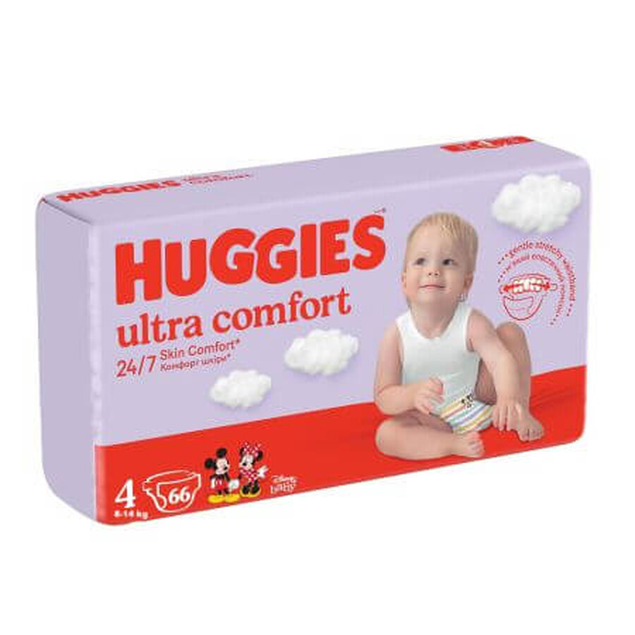 Ultra Comfort Luier, Nr. 4, 8-14 kg, 66 stuks, Huggies
