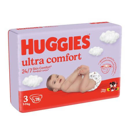 Ultra Comfort Luier, Nr.3, 5-9 kg, 78 stuks, Huggies