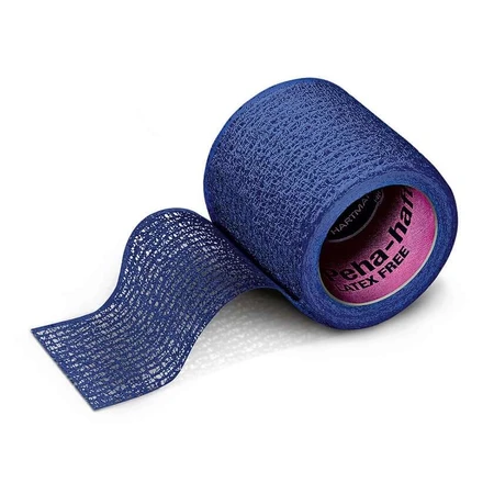 PEHA-HAFT gekleurd hechtpleister, latexvrij, 4 cm x 4 m, blauw, 1 stuk