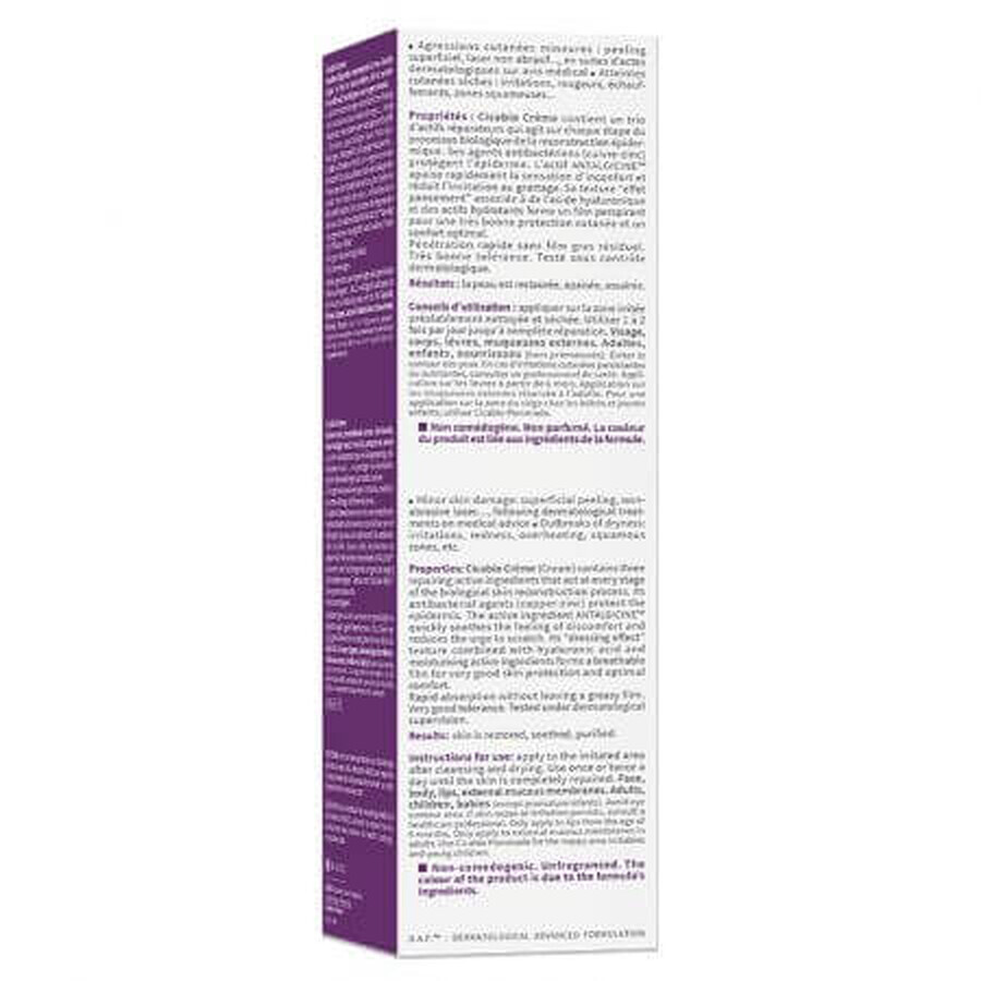 Bioderma Cicabio Hydraterende Crème voor Irritaties en Verwondingen, 100 ml