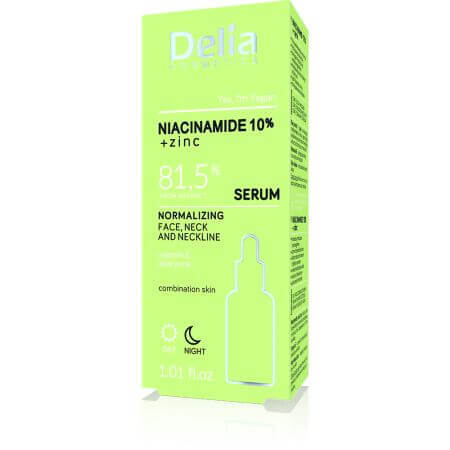 Sérum normalisant avec niacinamide 10% normalisant, 30 ml, Delia Cosmetics