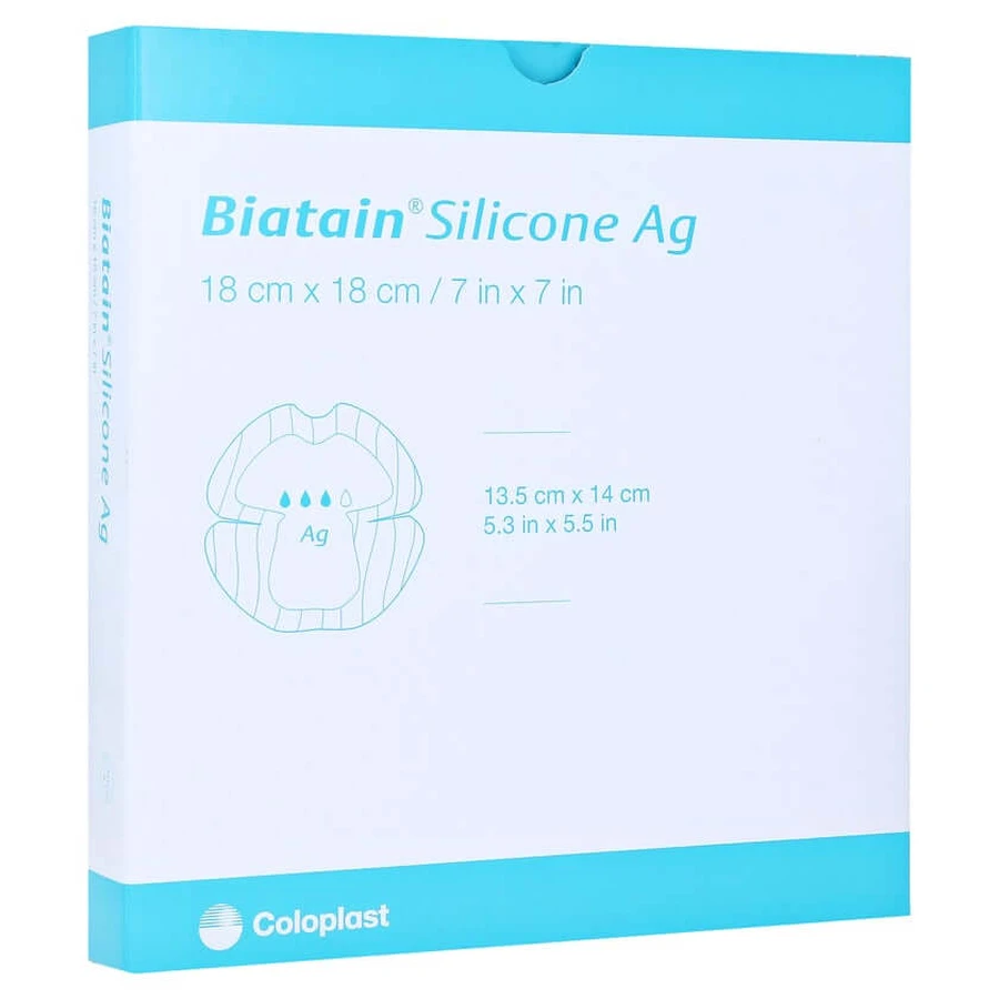 Biatain Silicone Ag Foam Dressing for the Heel, 5-Pack