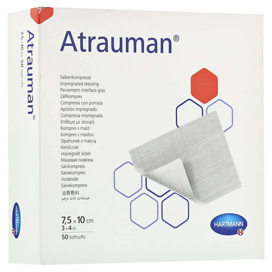 Atrauman – sterylne gaziki o wymiarach 7,5 x 10 cm, opakowanie 50 sztuk: ceny i cechy