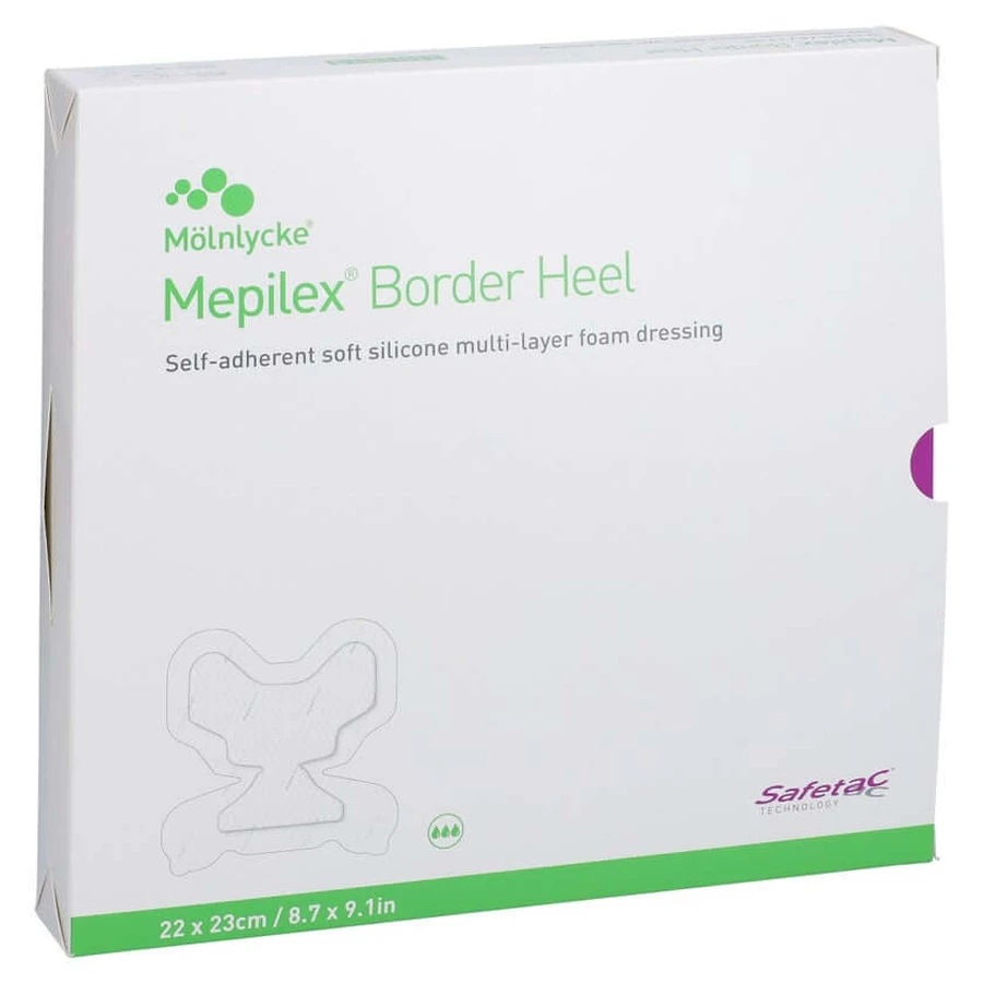 Mepilex Border Heel zelfklevend hielverband, 22 x 23 cm, steriel, 10 stuks