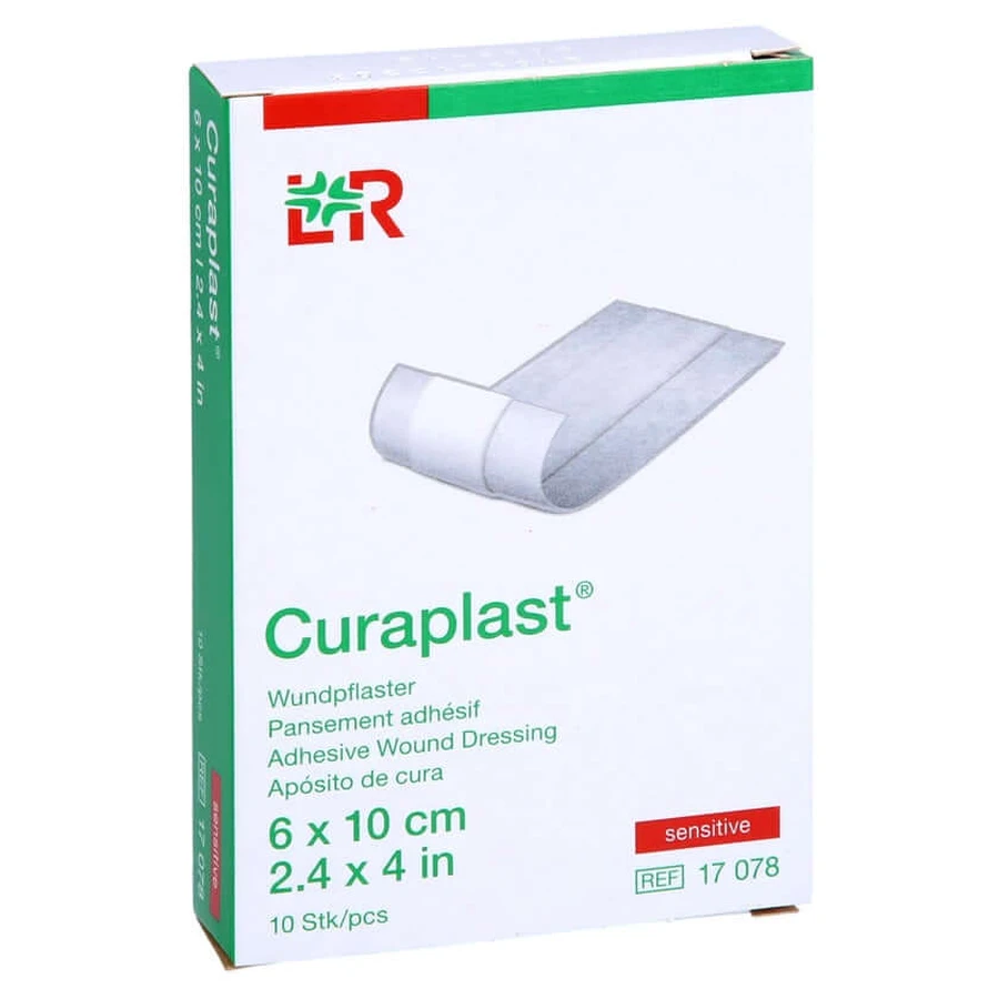 Cerotti Curaplast Sensitive, 6 x 10 cm, confezione da 10