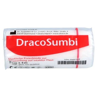 Vendaje adhesivo Dracosumbi, 8 cm x 4 m, blanco, 1 unidad