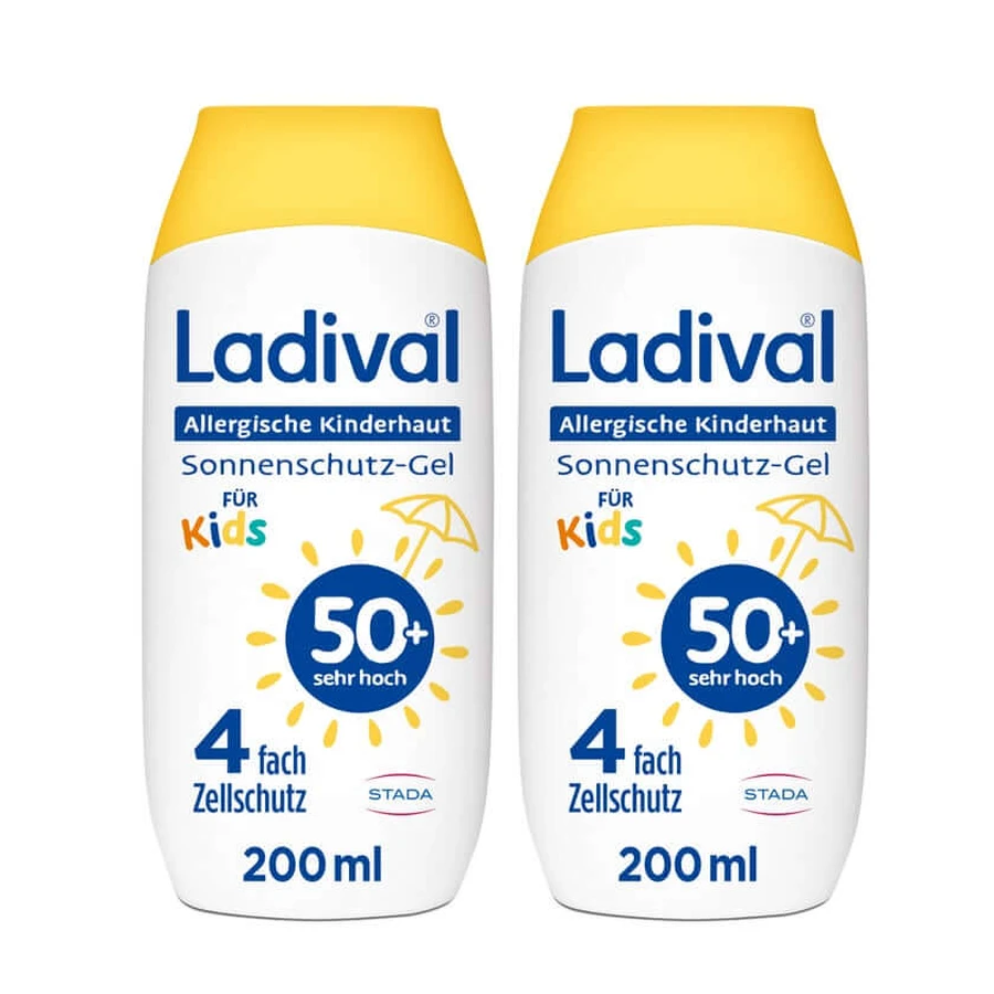 Ladival – produkt polecany do pielęgnacji skóry dzieci, 50+, zestaw podwójny, 2 x 200 ml: ceny i cechy