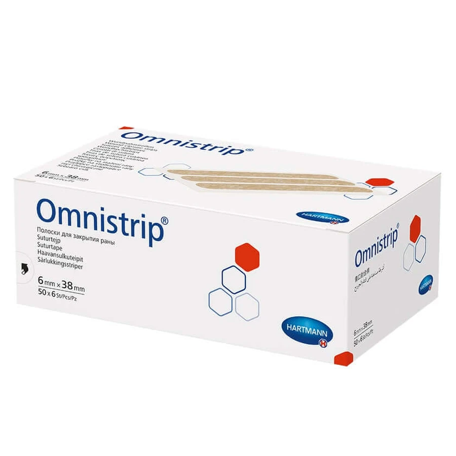 Bandes de fermeture de plaies Omnistrip 6 x 38 mm, 300 pièces