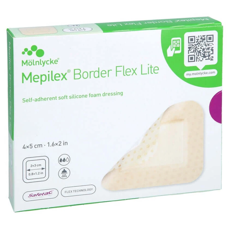 Mepilex Border Flex Lite schuimverband 4 x 5 cm, 10 stuks