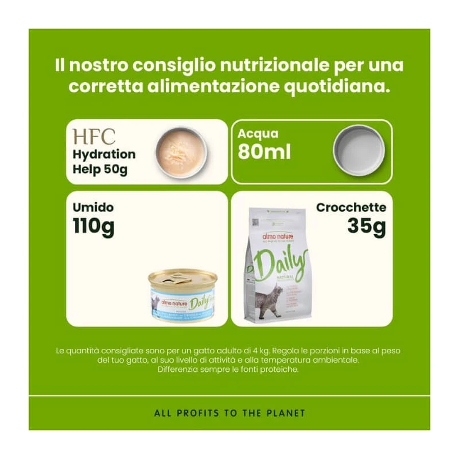 Almo Nature Daily: mousse de atún y pescado blanco - Alimento completo para gatos adultos, 85 g