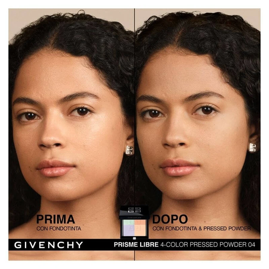 Givenchy Prisme Libre Pressed Powder – Mattierendes und glättendes Fixierpuder Nr. 04 Mousseline Acidulée
