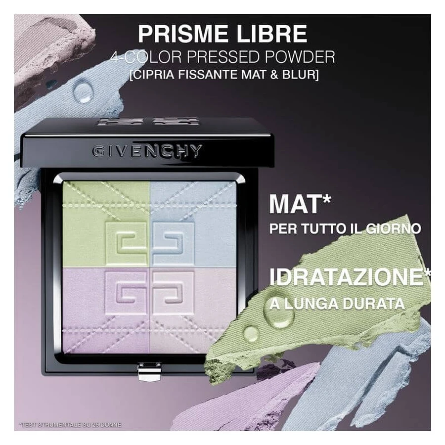 Givenchy Prisme Libre Pressed Powder – Mattierendes und glättendes Fixierpuder Nr. 04 Mousseline Acidulée