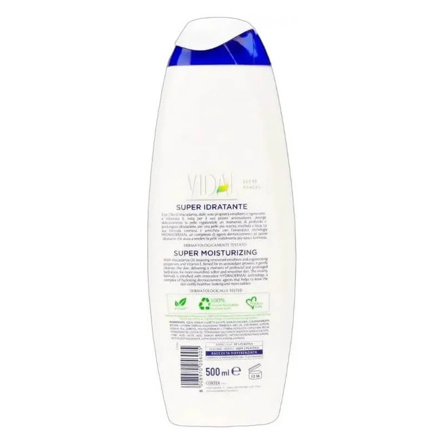 Vidal Super Moisturizing - Gel de ducha superhidratante, 500 ml