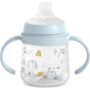 Suavinex My Family - Eerste babyfles met handvat en siliconen speen - Lichtblauw